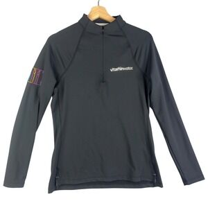 Peter Millar Women's Essential Perth 1/4 Zip Pullover Shirt UPF 50+ Gray M